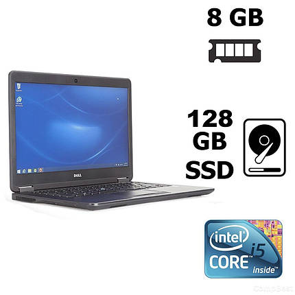 Ультрабук Dell Latitude E7450 / 14" (1366х768) / Intel Core i5-5200U (4) ядра по 2.2 — 2.7 GHz) / 8GB DDR3, фото 1