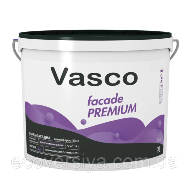 Фарба фасадна силіконова Vasco Facade Premium (Васко Фасад Премиум)