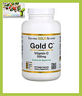 Вітамін С, California Gold Nutrition, Gold C, вітамін C, 500 мг, 240 вегетаріанських капсул
