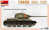 Середній танк Т-34/85 модифікація 1960 року. Збірна модель в масштабі 1/35. MINIART 37089, фото 2