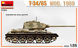 Середній танк Т-34/85 модифікація 1960 року. Збірна модель в масштабі 1/35. MINIART 37089, фото 5