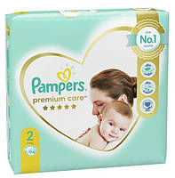 Подгузники Памперс премиум Pampers Premium Care- New Baby 2( 94 шт/ 4-8 кг)