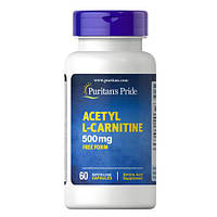 L-карнитин, Puritan's Pride Acetyl L-Carnitine 500 mg 60 капсул