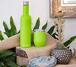 Набір для вина з вакуумною ізоляцією пляшка та два келихи Insulated Bottle and Tumbler Set — Double Walled, фото 2