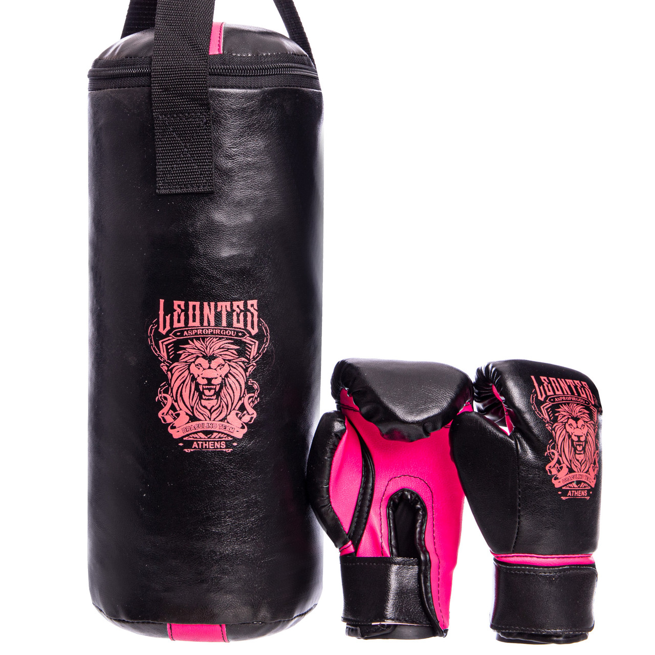 Боксерський набір дитячий (рукавички+мішок) LEV LV-4686 Pink