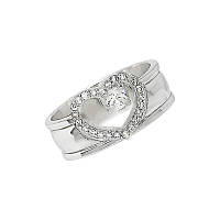 Серебряное кольцо Сердце для Помолвки DARIY 142к