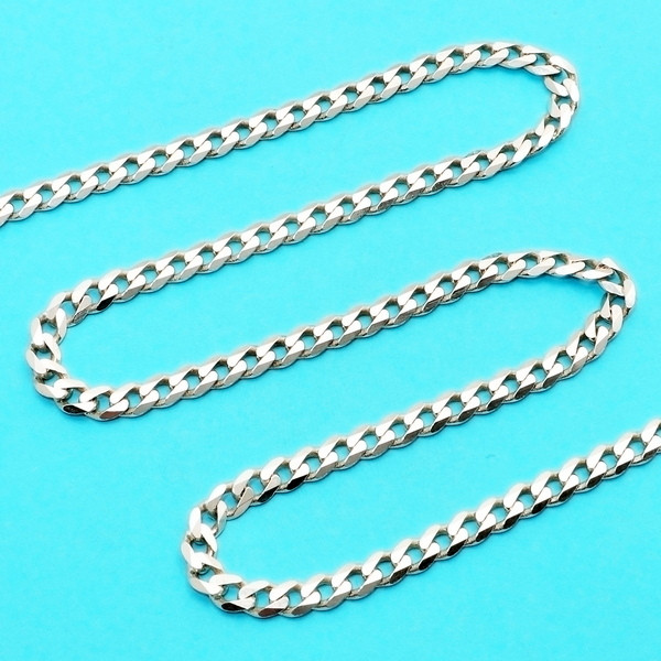 Срібний ланцюжок Панцир 60 см 13 г - ланцюг плетіння панцирне зі срібла 925 проби