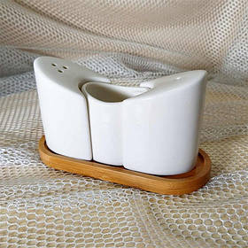 Набір для спецій Blanc: сільничка, перечниця, підставка для зубочисток