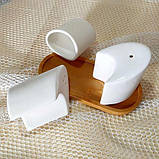 Набір для спецій Blanc: сільничка, перечниця, підставка для зубочисток, фото 3