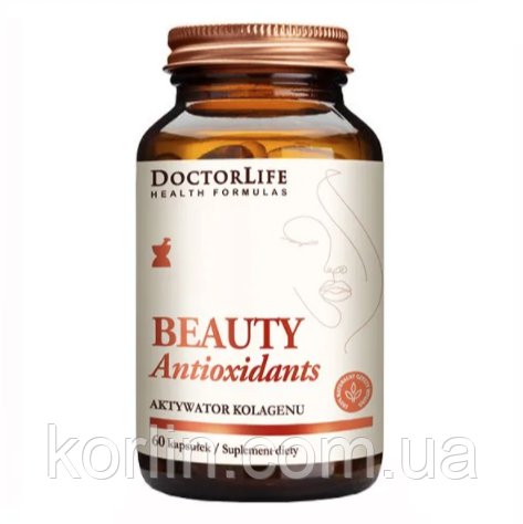 Активатор Колагену Антиоксиданти краси 60 кап Doctor Life Beauty Antioxidants США Доставка з ЄС