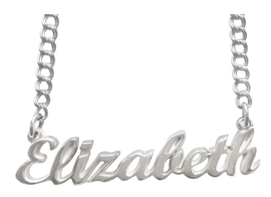 Срібний іменна кольє Елізабет "Elizabeth" (з ланцюжком) DARIY 915-000, фото 2