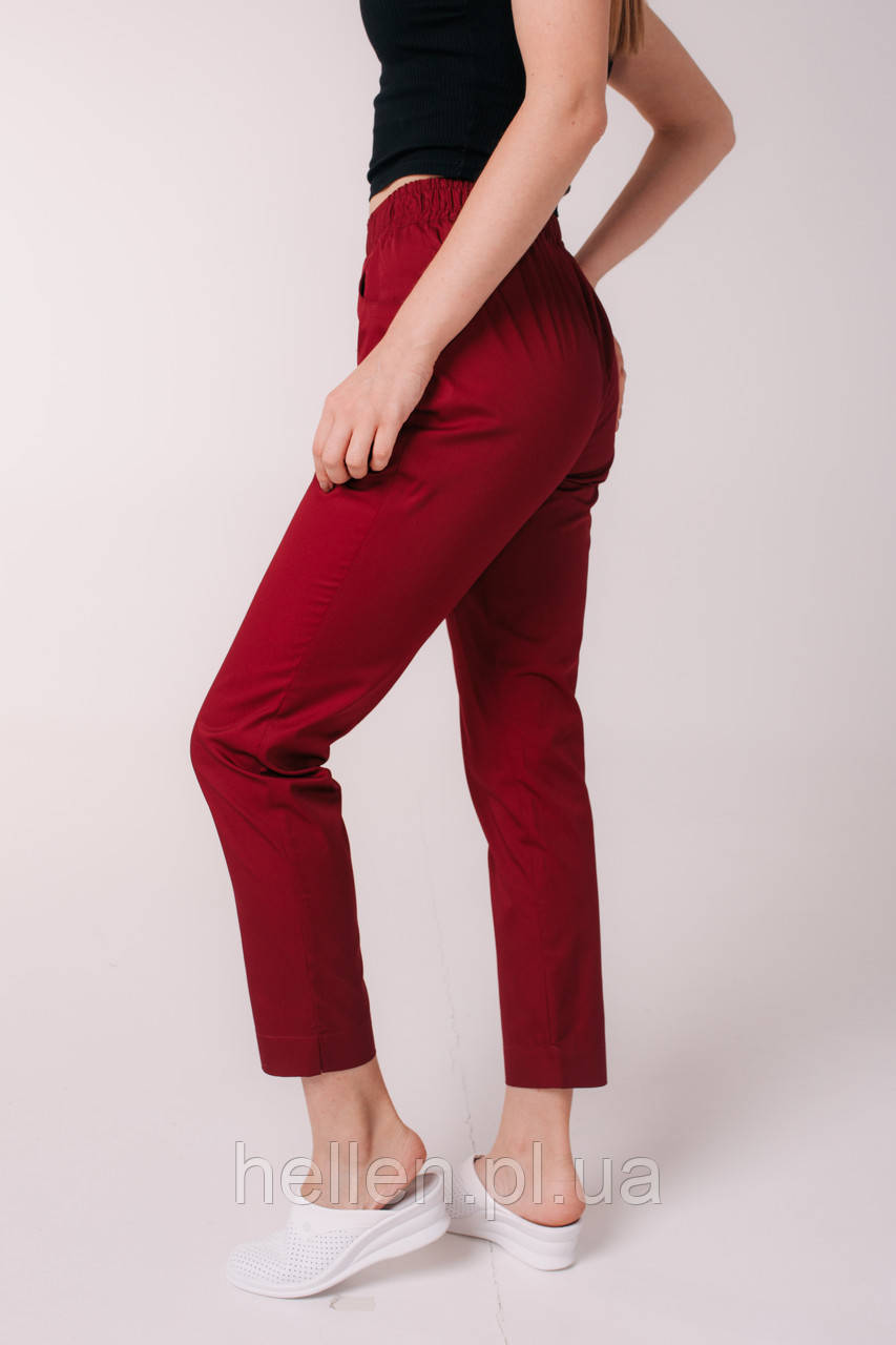 Штани медичні 7/8 бордо