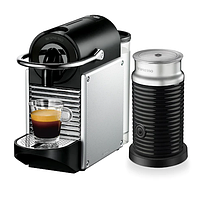 Nespresso Pixie Electric Aluminium & Aeroccino Black Bundle