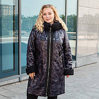 Зимнее женское пальто большого размера 50-60 хаки