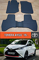 ЕВА коврики Тойота Айго 2015-н.в. EVA резиновые ковры на Toyota Aygo