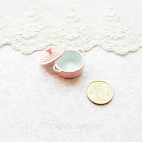 Мініатюрна каструлька керамічна 2.5 см Рожева