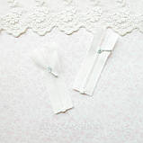 Міні роз'ємна блискавка для лялькового одягу 7.5 см Біла, фото 2