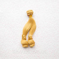 Волосся для ляльок в тресс хвиля на кінцях, карамельний блонд - 25 см