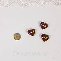 Мініатюрне тістечко шоколадне серце 1.8 см