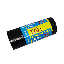 Пакети для сміття GARBAGE BAGS Strong 120 л 25 шт чорні