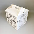 Коробка для торту біла з малюнком гофрокатрон 300*300*300, фото 5