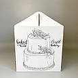 Коробка для торту біла з малюнком гофрокатрон 300*300*300, фото 2