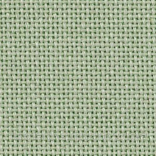 Тканина рівномірного переплетення Lugana 25 3835/618 (зелений мох) Moss Green Zweigart (Німеччина) ширина 140 см