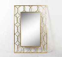 Зеркало декоративное настенное металлическое 71,5*2*103 см. золотистое 480362