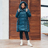 Зимова жіноча куртка, пальто 71/смарагд р.48