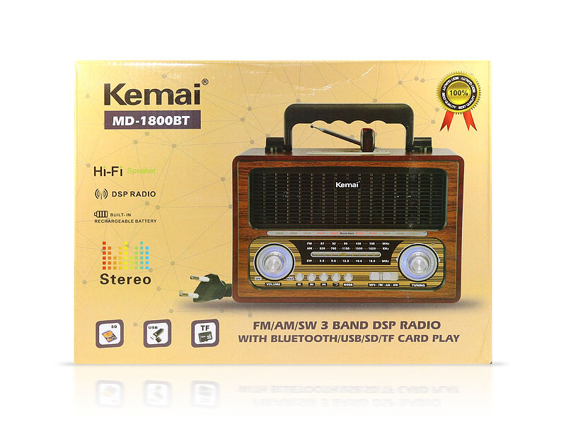 Радіоприймач Kemai Bluetooth DSP MD-1800BT 10шт 9786