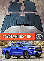 ЄВА килимки Тойота Хайлюкс 2015-н. в. EVA гумові килими на Toyota Hilux