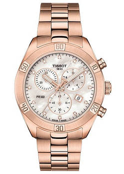 Жіночий годинник Tissot PR 100 Sport Chic Chronograph T101.917.33.116.00