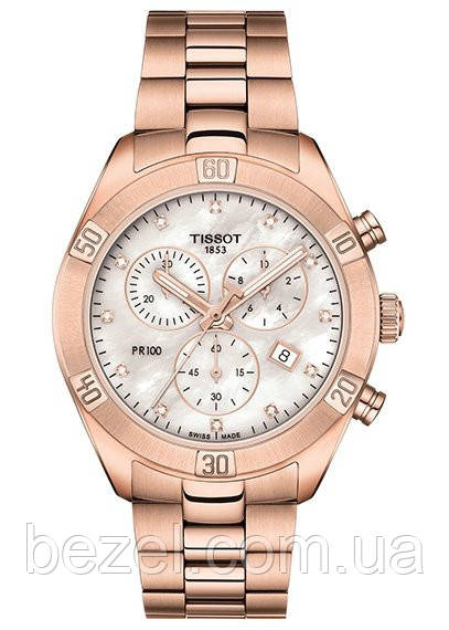 Жіночий годинник Tissot PR 100 Sport Chic Chronograph T101.917.33.116.00