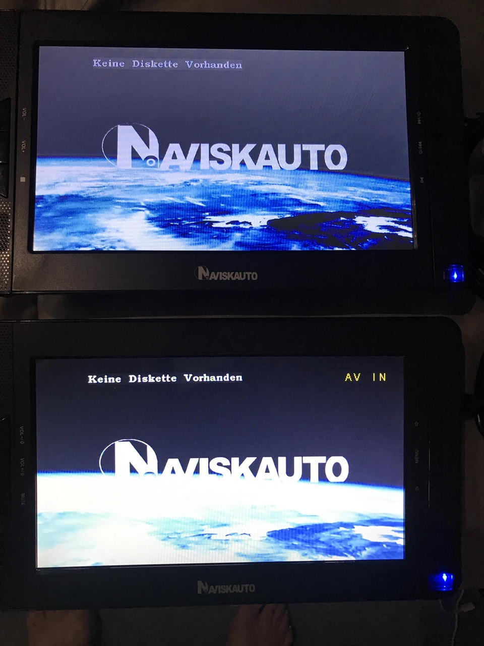 NAVISKAUTO 10,1-дюймовий портативний DVD-плеєр з двома екранами для автомобіля з HDMI входом і відеоплеєром в