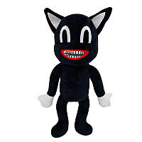 Мягкая игрушка СИРЕНА ГОЛОВА черная кошка 40 СМ