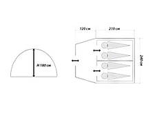 Туристичний чотиримісний двошаровий намет Coleman 1004 з тамбуром, фото 3
