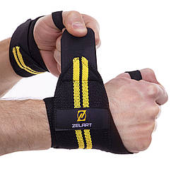 Напульсник еластичний для фіксації зап'ястя Zelart 2645 Black-Yellow