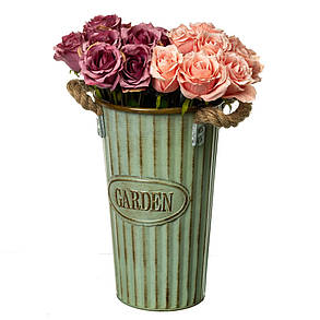 Металевий кашпо чудовий сад 30 см. 8709-002, фото 3