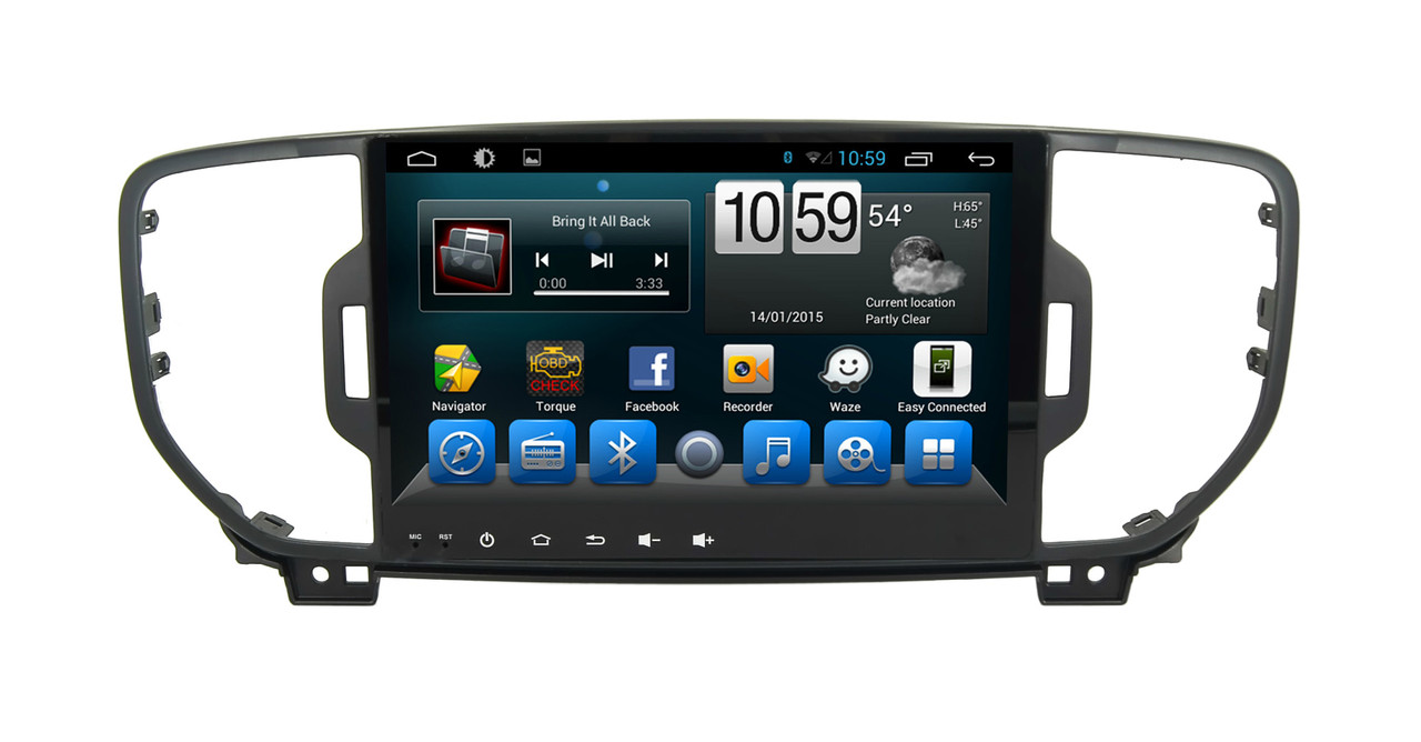 Автомагнітола KIA Sportage. Kaier KR-9021 Android, без DVD. 4-ядерний процесор