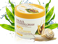 Омолаживающий и восстанавливающий крем для лица с муцином улитки Wokali Snail Repairing Cream, Skin Re-Generat