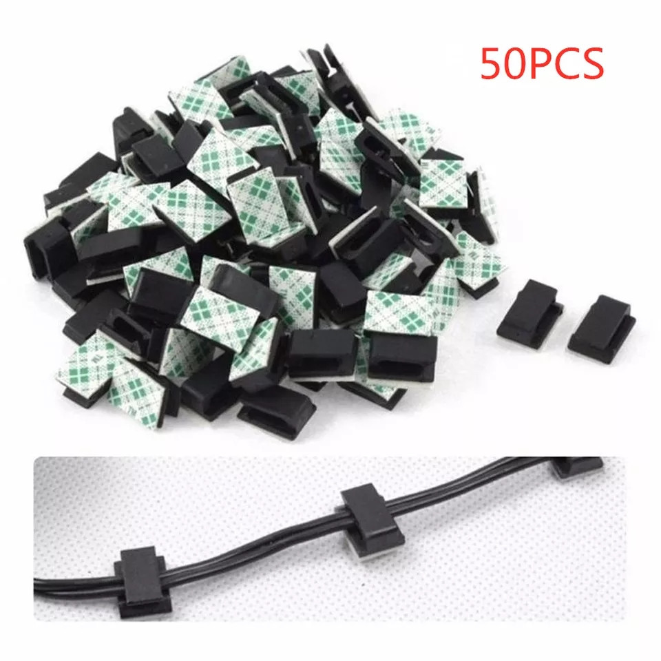 КЛИПСЫ для Фиксации и Организации Проводов Car Fixed Clip 50шт (черные ...