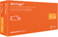 Перчатки латексные неприпудренные Mercator medical dermagel coated