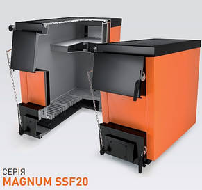 Твердопаливний котел THERMO ALLIANCE MAGNUM SSF 20 кВт 3 мм з плитою, фото 4