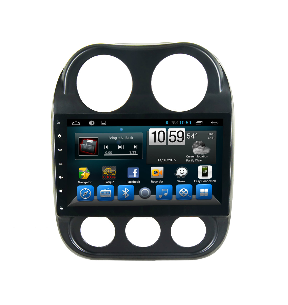 Автомагнитола JEEP COMPASS. Kaier KR-1086 Android, без DVD. 4-ядерний процесор