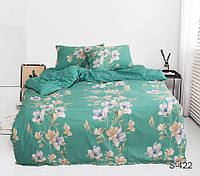 Яркий цветочный комплект постельного белья из люкс-сатина с компаньоном S422