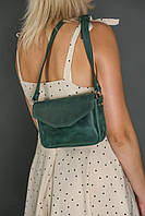 Женская кожаная сумка Лилу, натуральная Винтажная кожа, цвет Зеленый