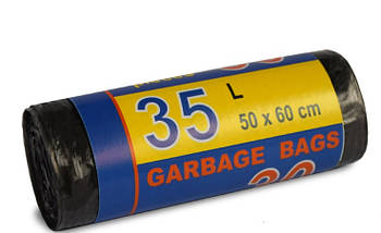 Пакети для сміття поліетиленові Стандарт 35л 30 шт 50х60 см Замовлення від 80 рул