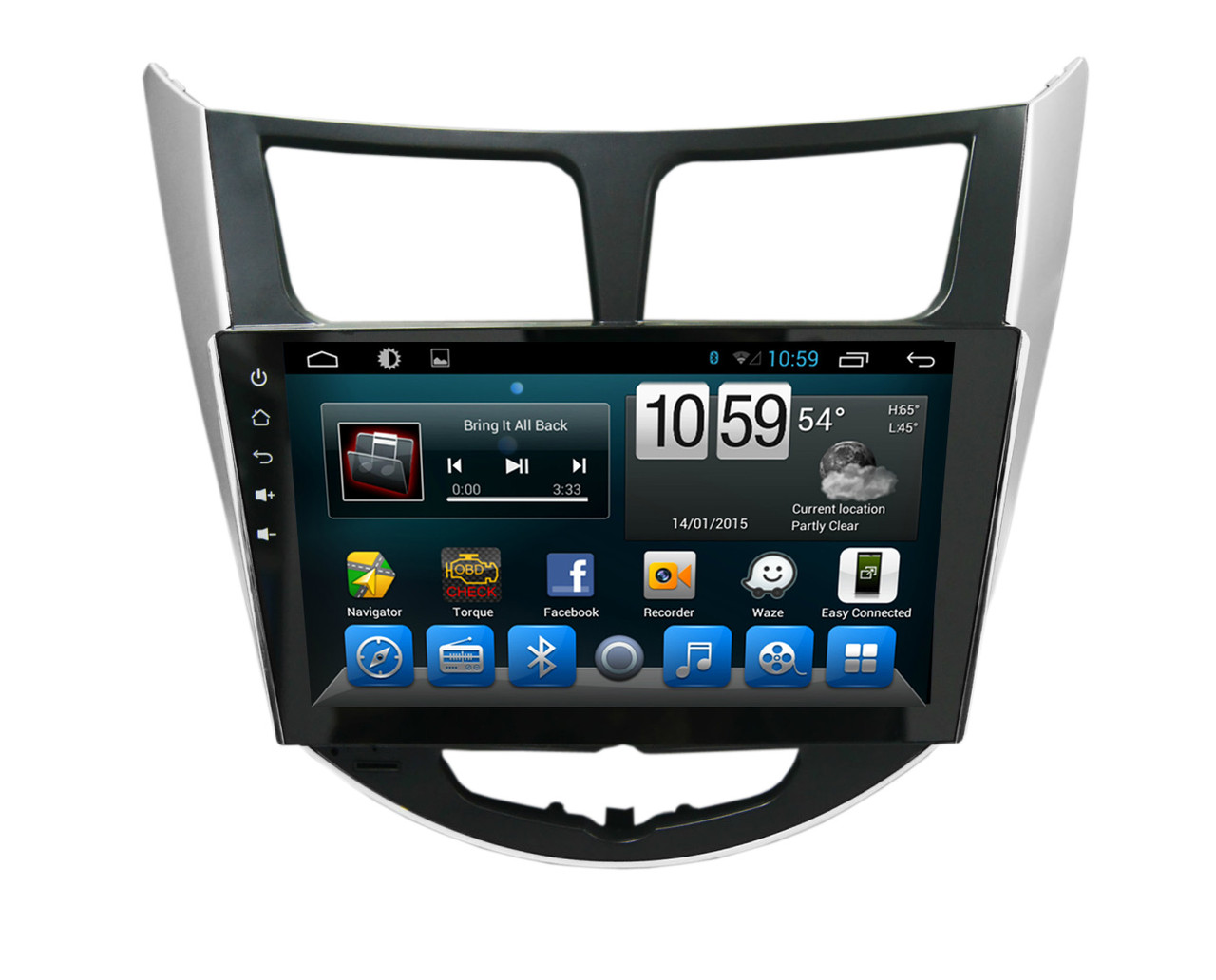 Автомагнітола Hyundai Solaris, Verna. Kaier KR-9020 Android, без DVD. 4-ядерний процесор