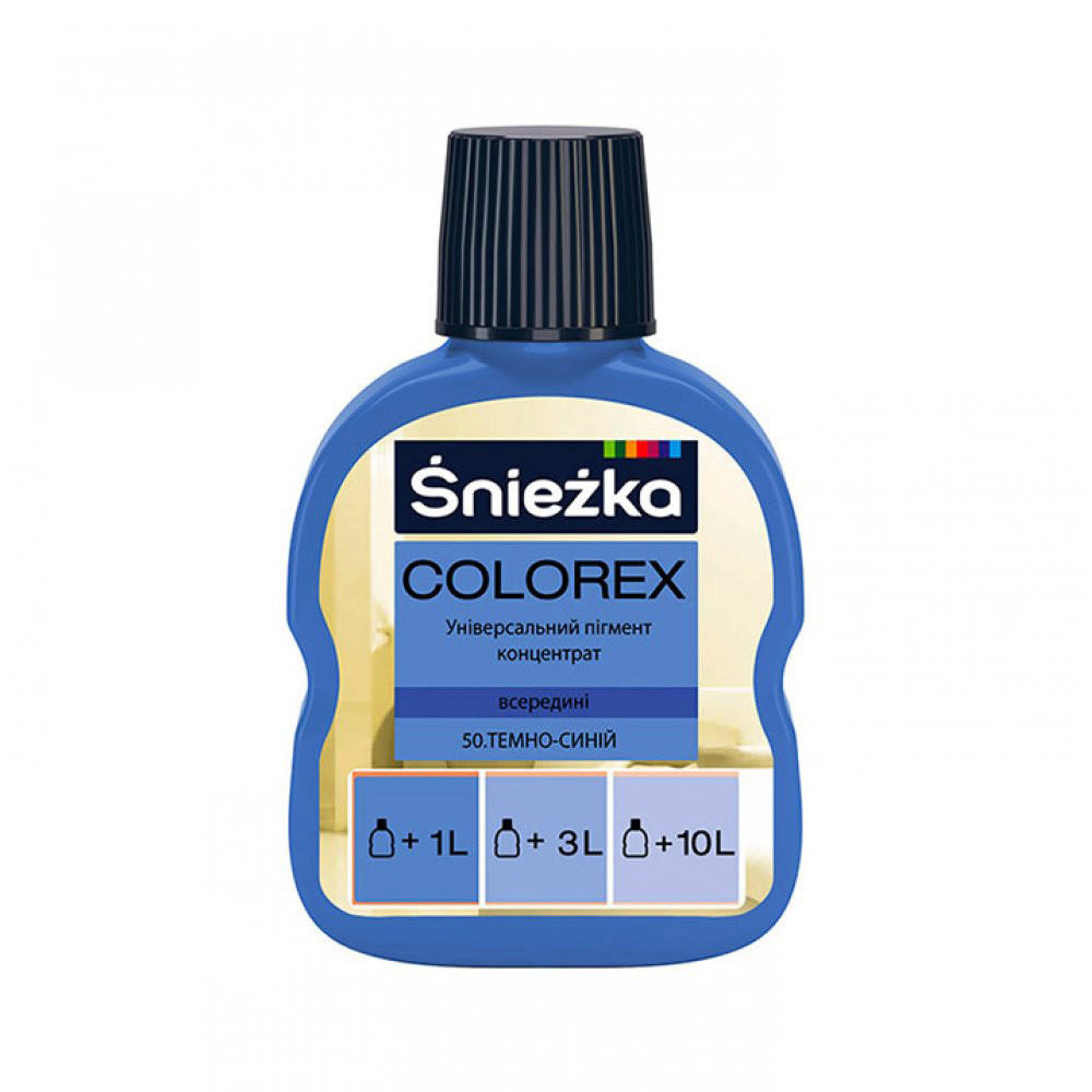 Барвник Sniezka Colorex №50 темно-синій, універсальний концентрат пігментний 100 мл.