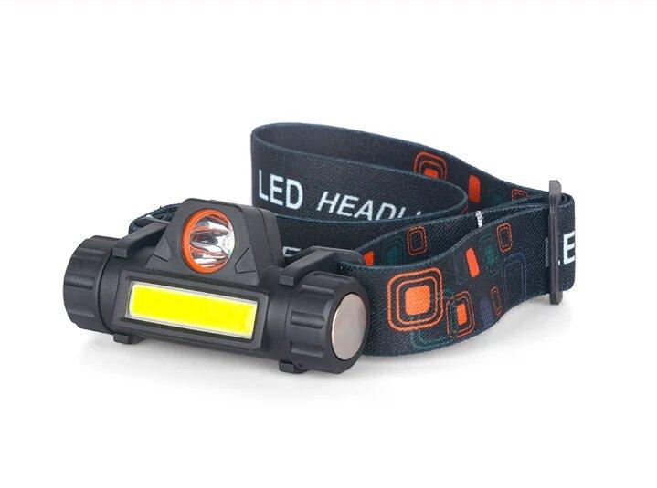 Налобний ліхтар BL-8101 XPE+COB з магнітом, фото 1